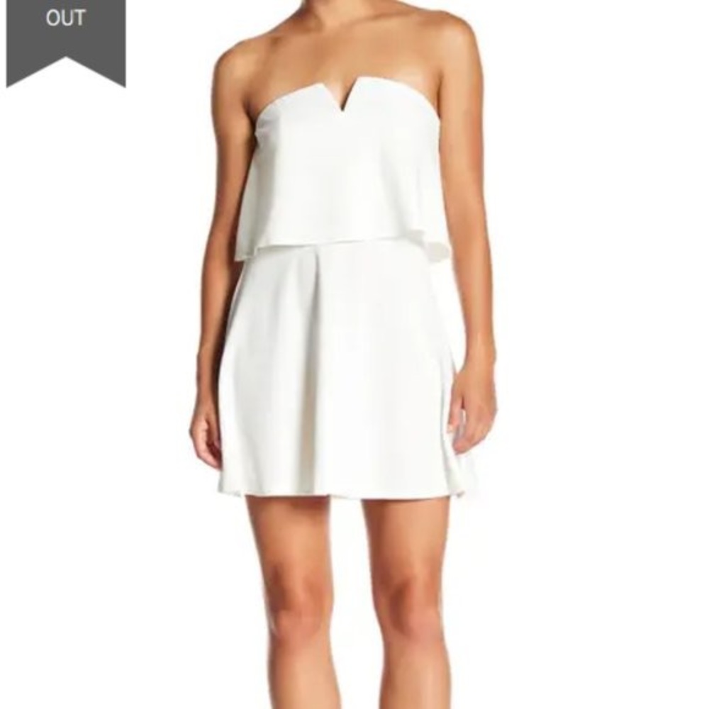 White Strapless Mini Dress